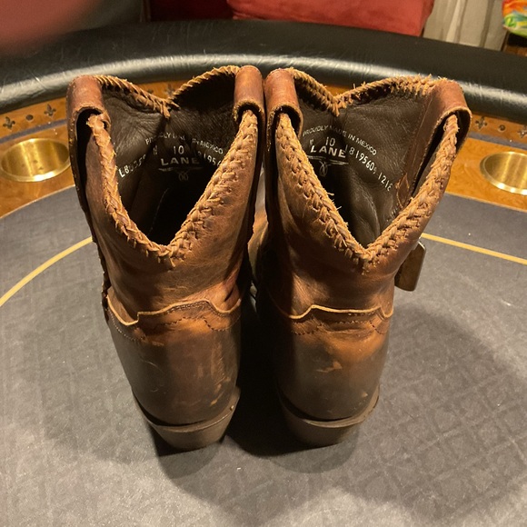 Lane Brown Leather Cowboy Boots size 10.   Like new - Picture 4 of 5